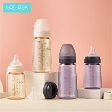 Bình Sữa PPSU Hàn Quốc Mother-K 180ml/280ml (Xanh /Kem/Họa tiết)