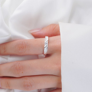 Nhẫn bạc nam nữ LAMY Gemstone-Studded Couple Ring Silver 8239
