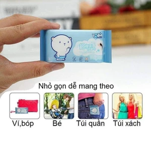 Set 16 Cái Khăn Giấy Ướt Mini Bỏ Túi 16 Gói/Túi