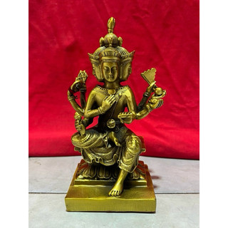 Phật Tứ Diện bằng đồng cao 16cm vật phẩm phong thuỷ tâm linh
