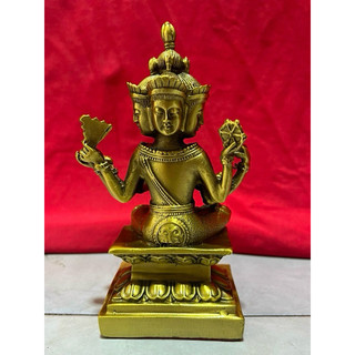 Phật Tứ Diện bằng đồng cao 16cm vật phẩm phong thuỷ tâm linh