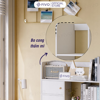 Kệ Gỗ Để Bàn FB21 FIVO Cao Cấp Màu Trắng Và Xám, Decor Bàn Học, Văn Phòng, Hộc Tủ Rộng Rãi, Đa Dạng Mẫu Mã, Màu Sắc