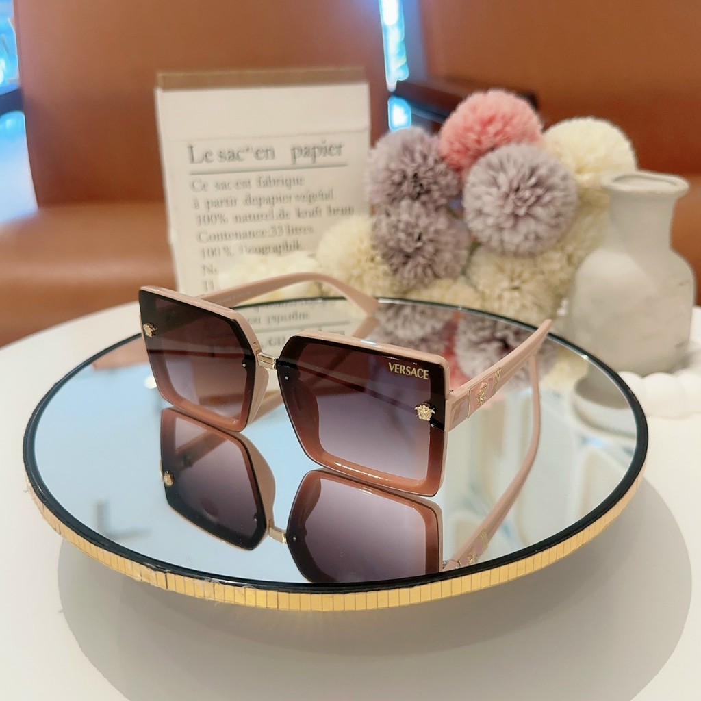 Kinh mat n versace 1257 g ng vuong ch t li u acetate mau h ng pastel be en Shopee Vi t Nam