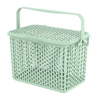 Giỏ nắp nhí - nhỏ - lớn - đại Plus DUY TÂN nhựa PP, giỏ nhựa đa năng có nắp gài, quai xách tiện lợi