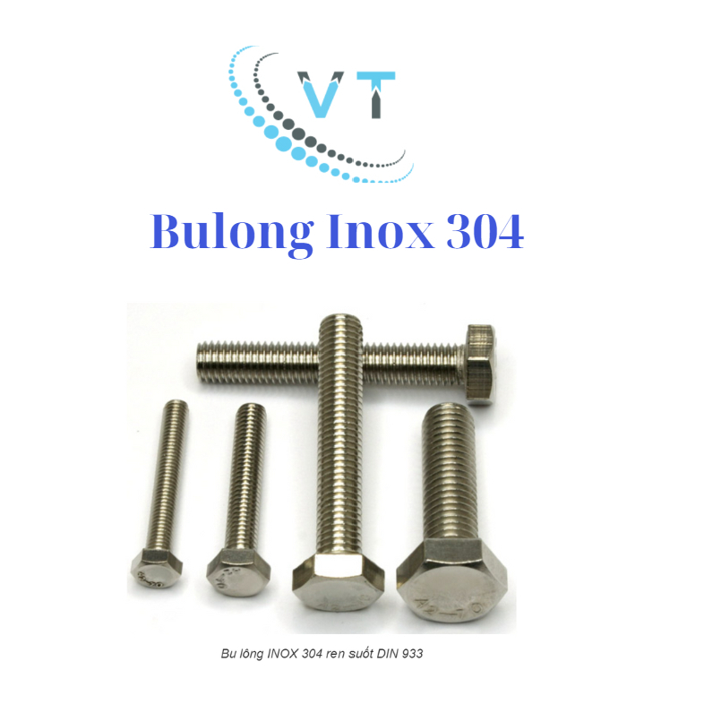 Bulong lục giác ngoài inox 304 M20 (30mm - 100mm). Số lượng: 1 con