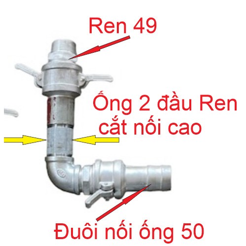 Bộ ống cùm chân béc chưa hàn cao, cho béc PY 30, PY40, PY50, SKY41, SKY ...