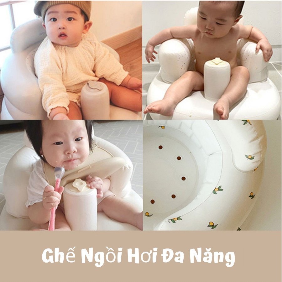 Ghế hơi tập ngồi cho bé đa chức năng, nhựa PVC cao cấp tiện lợi an toàn cho bé Đậu Đậu Store