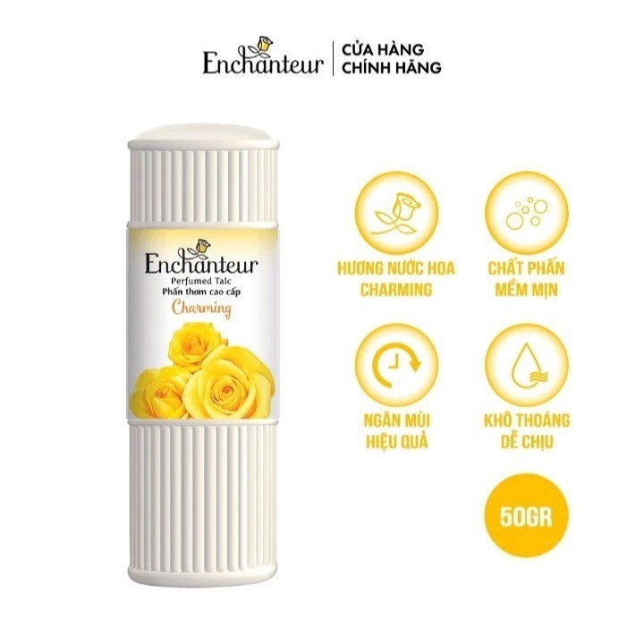 Phấn Thơm Enchanteur Charming 50g Hương Nước Hoa