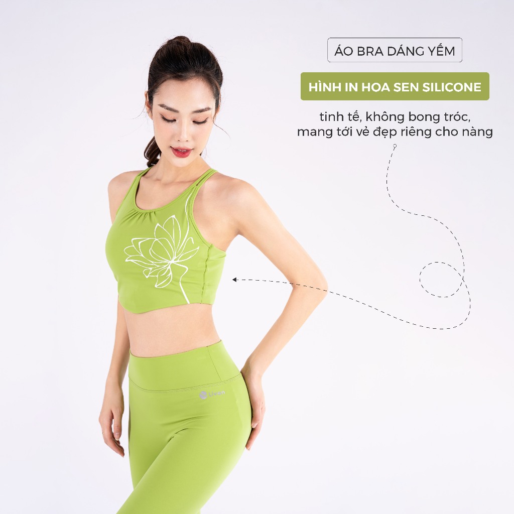 Ảnh Bộ Tập Yoga LV24N01F501 Áo Bra Yếm Đệm Rời & Quần Legging Cạp Cao Livan Sport, Bộ Tập Yoga Nữ, Đồ Tập Yoga Nữ 4