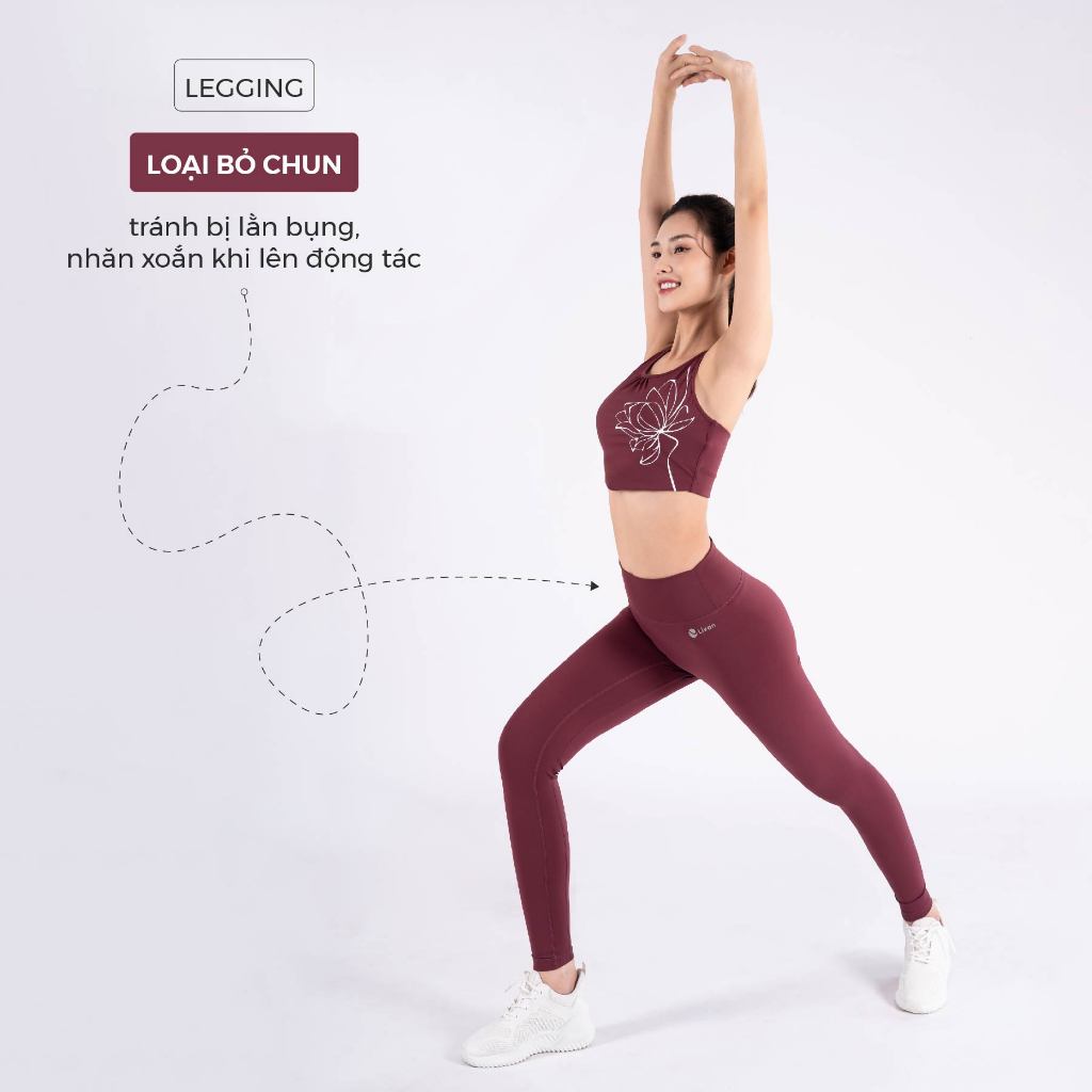 Ảnh Bộ Tập Yoga LV24N01F501 Áo Bra Yếm Đệm Rời & Quần Legging Cạp Cao Livan Sport, Bộ Tập Yoga Nữ, Đồ Tập Yoga Nữ 3
