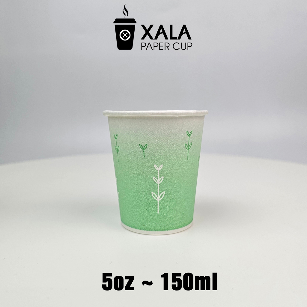 100 cốc giấy cafe 150ml - 210ml họa tiết in các màu dùng trong liên hoan tiệc tùng văn phòng