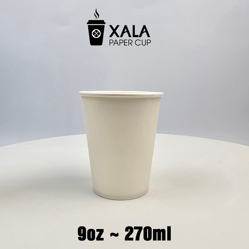 1000 Cốc giấy dùng 1 lần 9oz 270ml, Ly giấy uống nước trong bàn tiệc hội nghị liên hoan đám cưới
