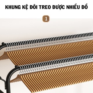 Giá treo quần áo, Kệ để giày dép trong nhà móc treo đồ Cao cấp thép Siêu rẻ Có bánh xe Tiện Lợi  (KCU01)