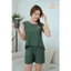 BỘ ĐỒ MẶC NHÀ LINEN ÁO TAY CHỜM QUẦN SOOC ST9166