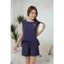 BỘ ĐỒ MẶC NHÀ LINEN ÁO TAY CHỜM QUẦN SOOC ST9166