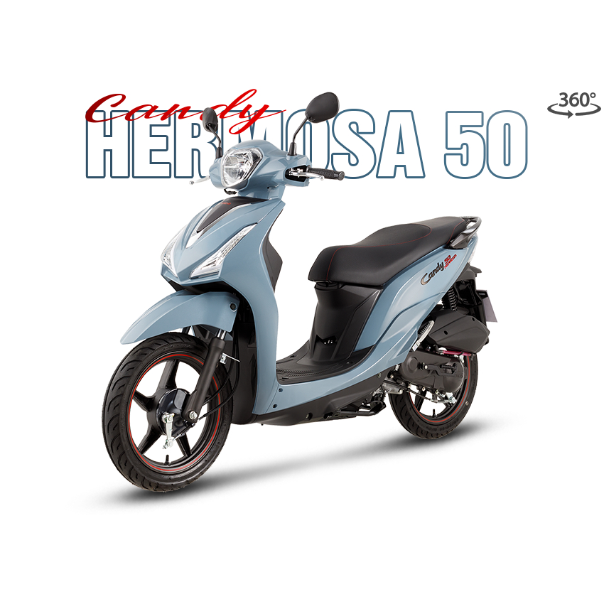 Xe Máy KYMCO Candy Hermosa 50 Bản Đặc Biệt Đèn LED,Chân chống