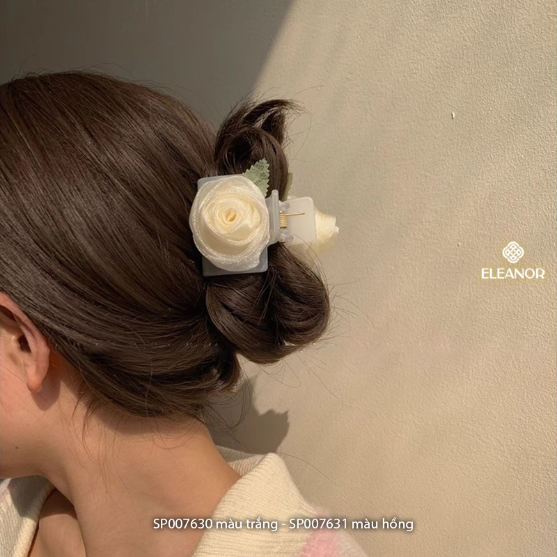 Kẹp tóc nữ càng cua Eleanor Accessories hình hoa hồng dễ thương kẹp tóc xinh xắn phụ kiện tóc 7630