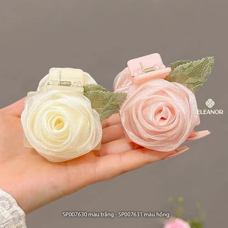 Kẹp tóc nữ càng cua Eleanor Accessories hình hoa hồng dễ thương kẹp tóc xinh xắn phụ kiện tóc 7630