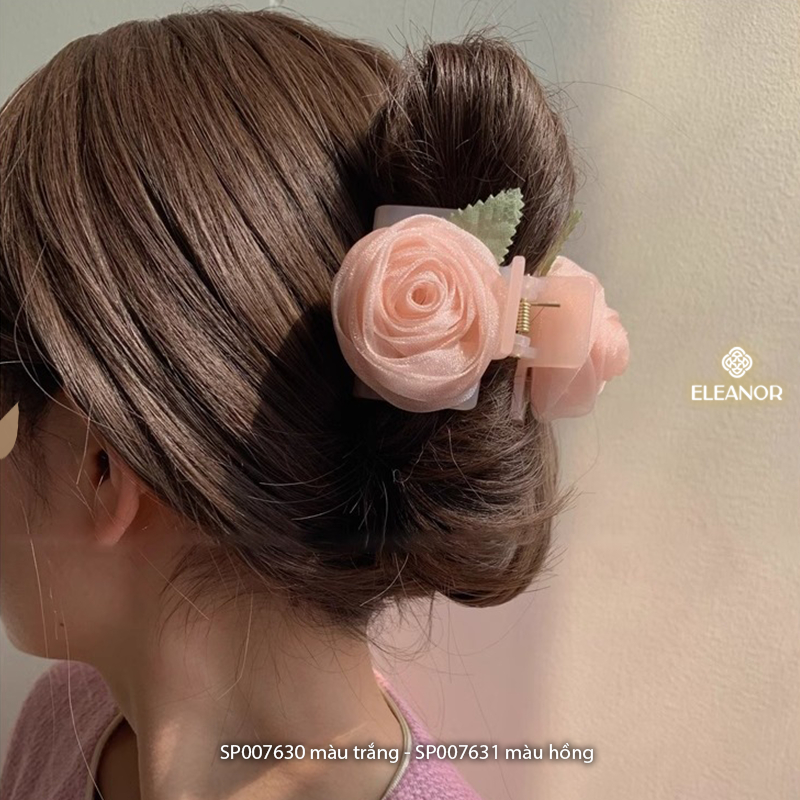 Kẹp tóc nữ càng cua Eleanor Accessories hình hoa hồng dễ thương kẹp tóc xinh xắn phụ kiện tóc 7630