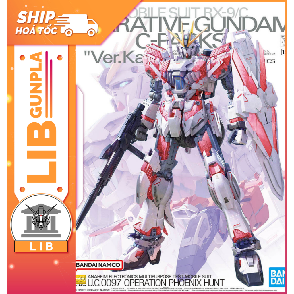 Gunpla MG 1/100 Narrative Gundam C-Packs – Version Ka – Bandai Neuf