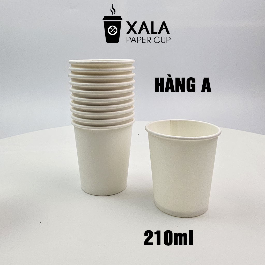 500 cốc giấy dùng 1 lần 7oz 210ml Ly giấy uống nước dùng cho bữa tiệc hội nghị liên hoan