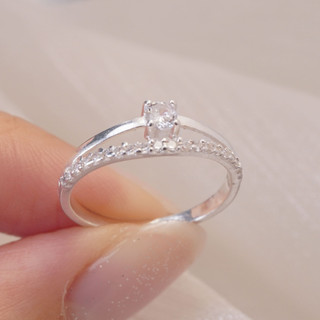Nhẫn bạc nữ LAMY Glittering Modern Ring Silver 8215 - Nhẫn bạc ta cao cấp