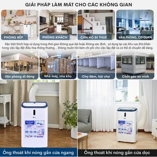 Máy lạnh di động nhập khẩu FUJIE làm lạnh 7000BTU - 14000BTU, kết nối wifi điều khiển từ xa qua app