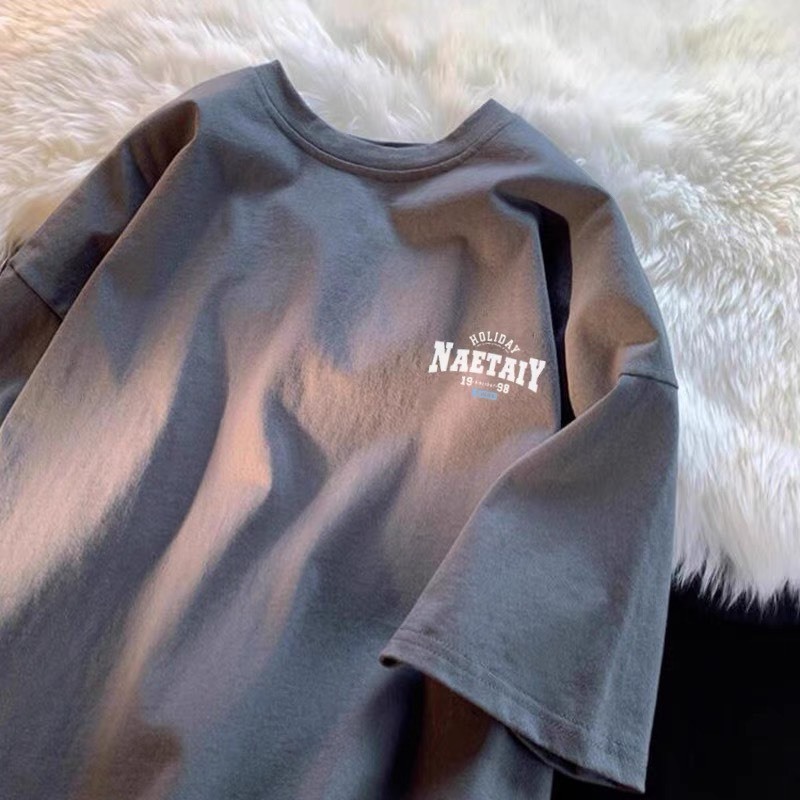 Ảnh Áo thun unisex in chữ NAETAIY NAD phông tay lỡ cực đẹp, form rộng chất cotton khô cao cấp, đi học, đi làm, du lịch 1