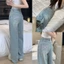 QUẦN JEANS NỮ ỐNG RỘNG THÊU NƠ HỒNG CẠP CAO HÁCH DÁNG HOTTREND 2026