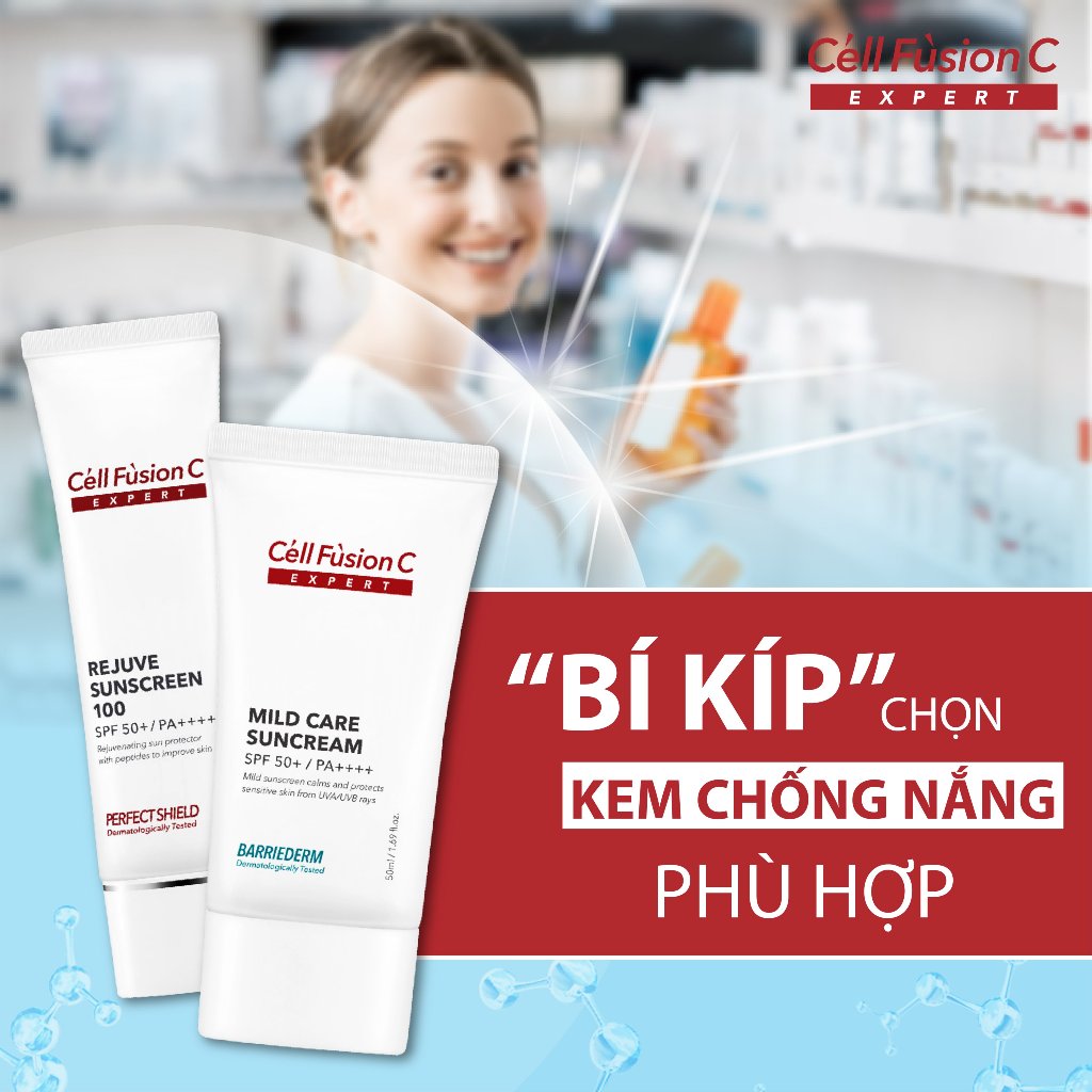 Ảnh Kem Chống Nắng Vật Lý, Tăng Cường Hàng Rào Bảo Vệ Da Cell Fusion C Expert Mild Care Suncream 4