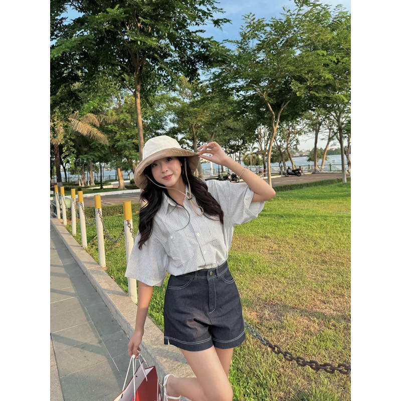 [RÁCH STORE] Quần Short Vải - 1840 - Xẻ Lai - Viền Chỉ | Shopee Việt Nam