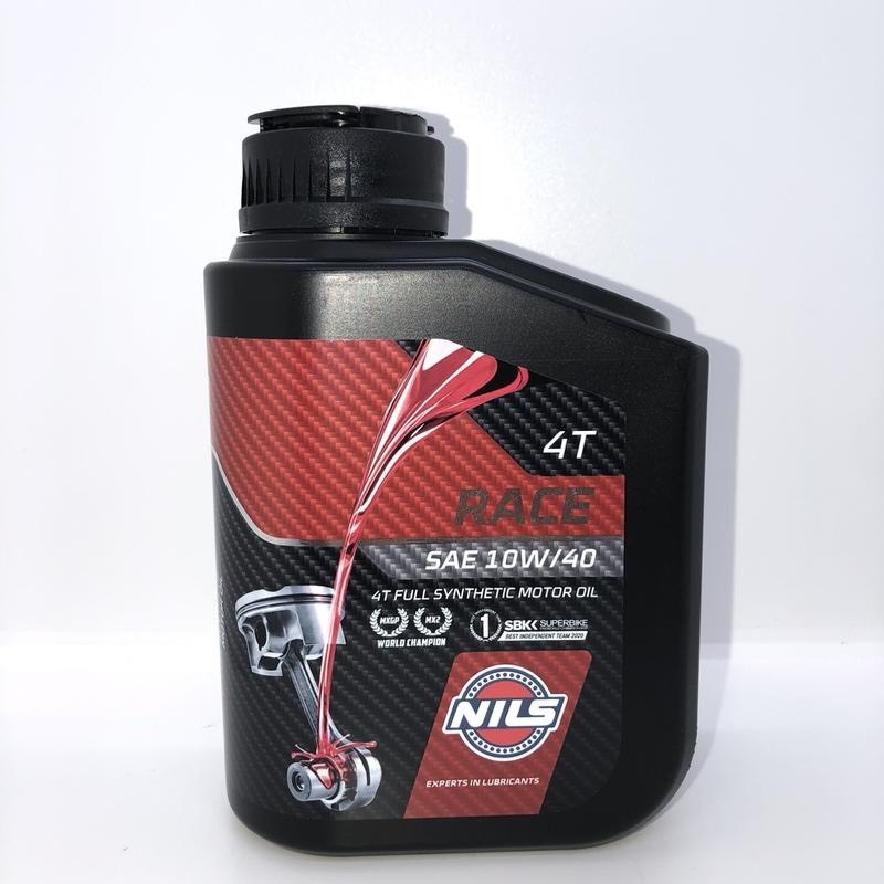Nhớt Nils Race 10W40 Dành Cho Xe Số, Côn Tay, Moto PKL Tặng Súc Động Cơ E20 Và Phụ Gia Nhớt MớiTurbo