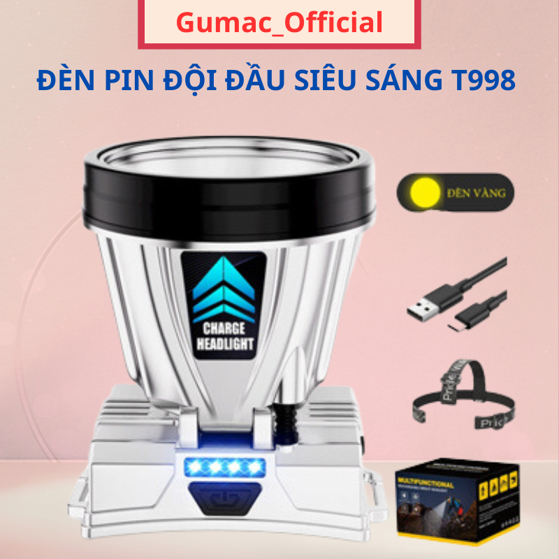 Đèn PIN Đội Đầu LAMP Siêu Sáng Chiếu Sáng Chuyên Dụng Cho Chạy Bộ / Cắm Trại/ SOI ĐÊM,  Đèn Chiếu Sáng Sạc UBS/TYPE-C