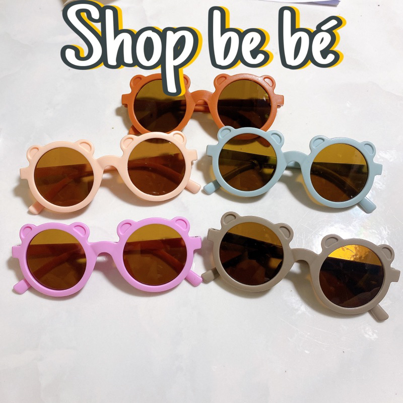 Kính cho bé trai bé gái từ 1 đến 6 tuổi mắt kính mát cho bé chống tia UV bảo vệ mắt bé - Shop be bé