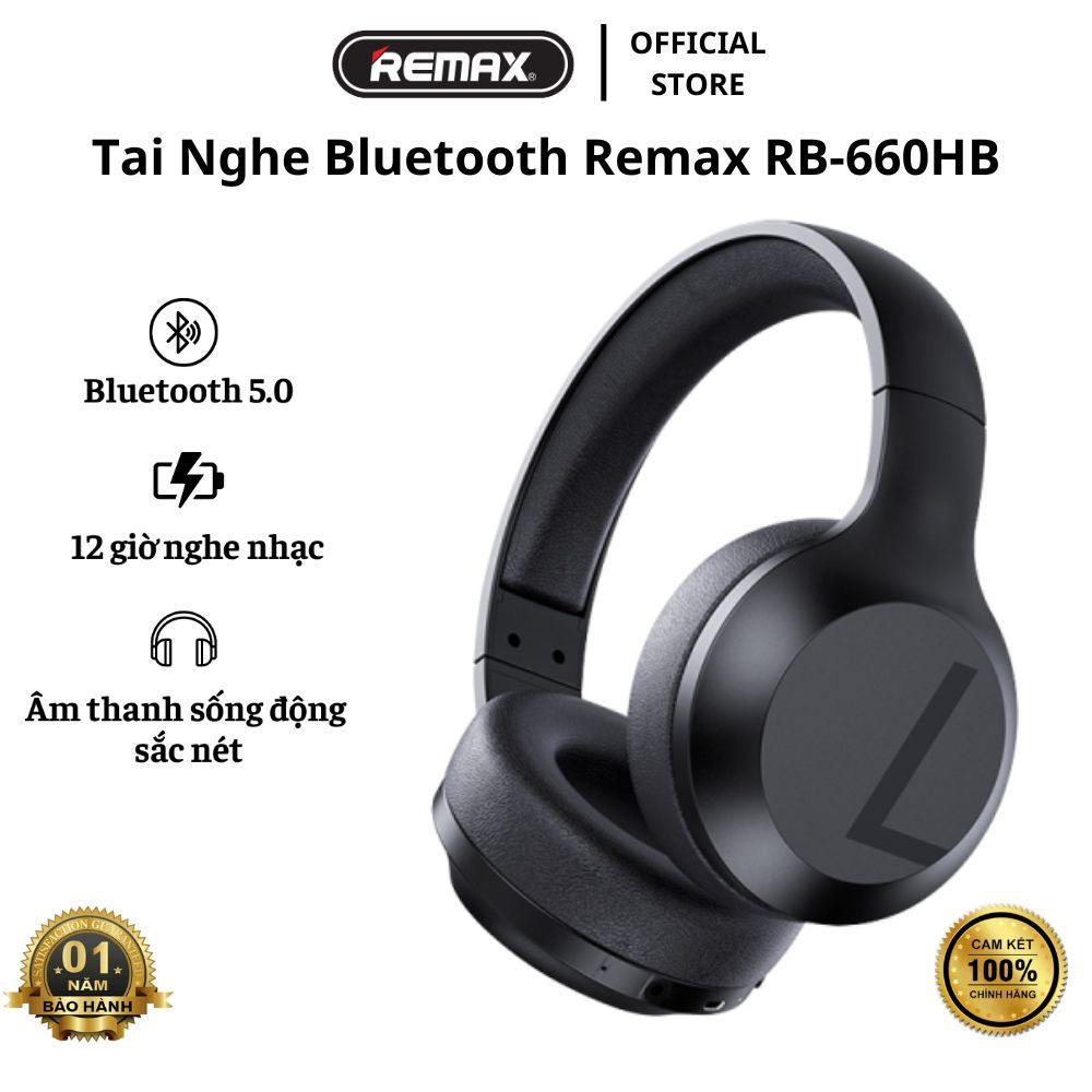 Tai nghe bluetooth chụp tai không dây REMAX RB-660HB - Hàng Chính Hãng ...