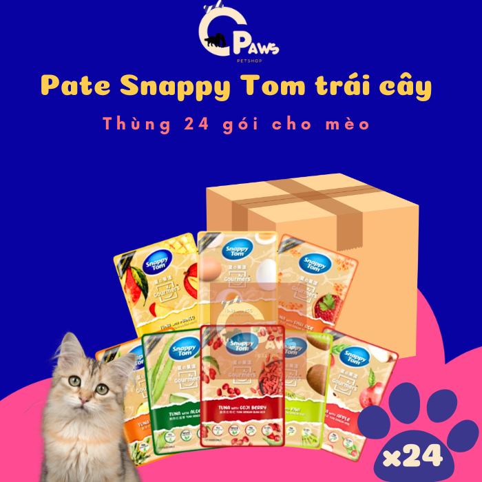 Pate Snappy Tom trái cây thùng 24 gói - sự kết hợp lý tưởng giữa dinh ...