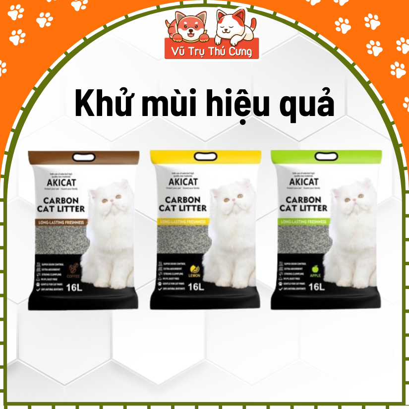 (16L) Cát vệ sinh cho Mèo vón cục, khử mùi hiệu quả Akicat