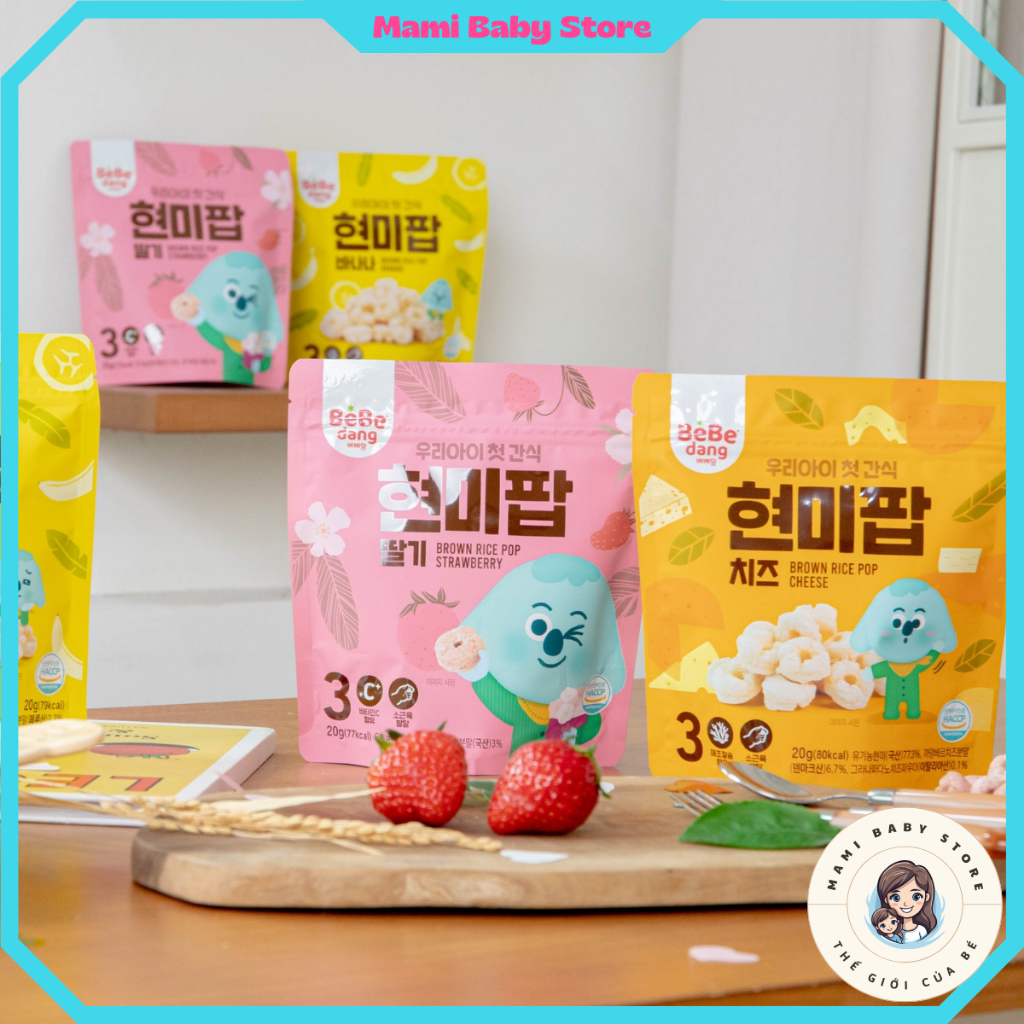 Bánh Ăn Dặm Gạo Lứt Hữu Cơ Bebedang Cho Bé Từ 6 Tháng Tuổi | Mami Baby ...