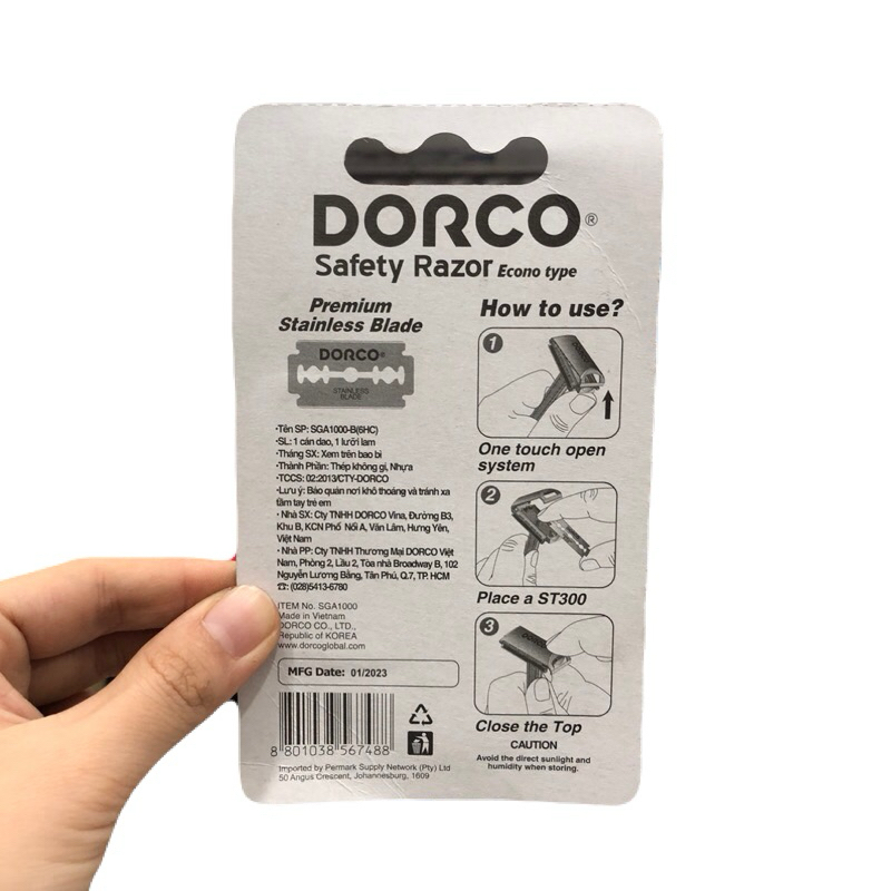 Dao Cạo Râu Lưỡi Lam Cao Cấp Dorco SGA 1000