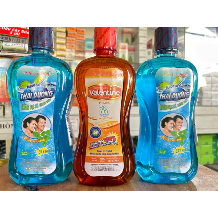 ✅ Nước súc miệng Valentine Thái Dương, nước súc miệng Thái Dương 500ml — Làm sạch răng miệng, khử mùi hôi, hơi thở thơm