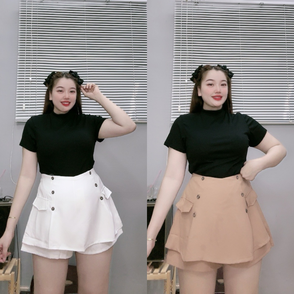 Quần Váy Bigsize Nữ Lưng Thun Cao Giãn Mềm Mại Dễ Mặc Cho Các Nàng Chubby GVN