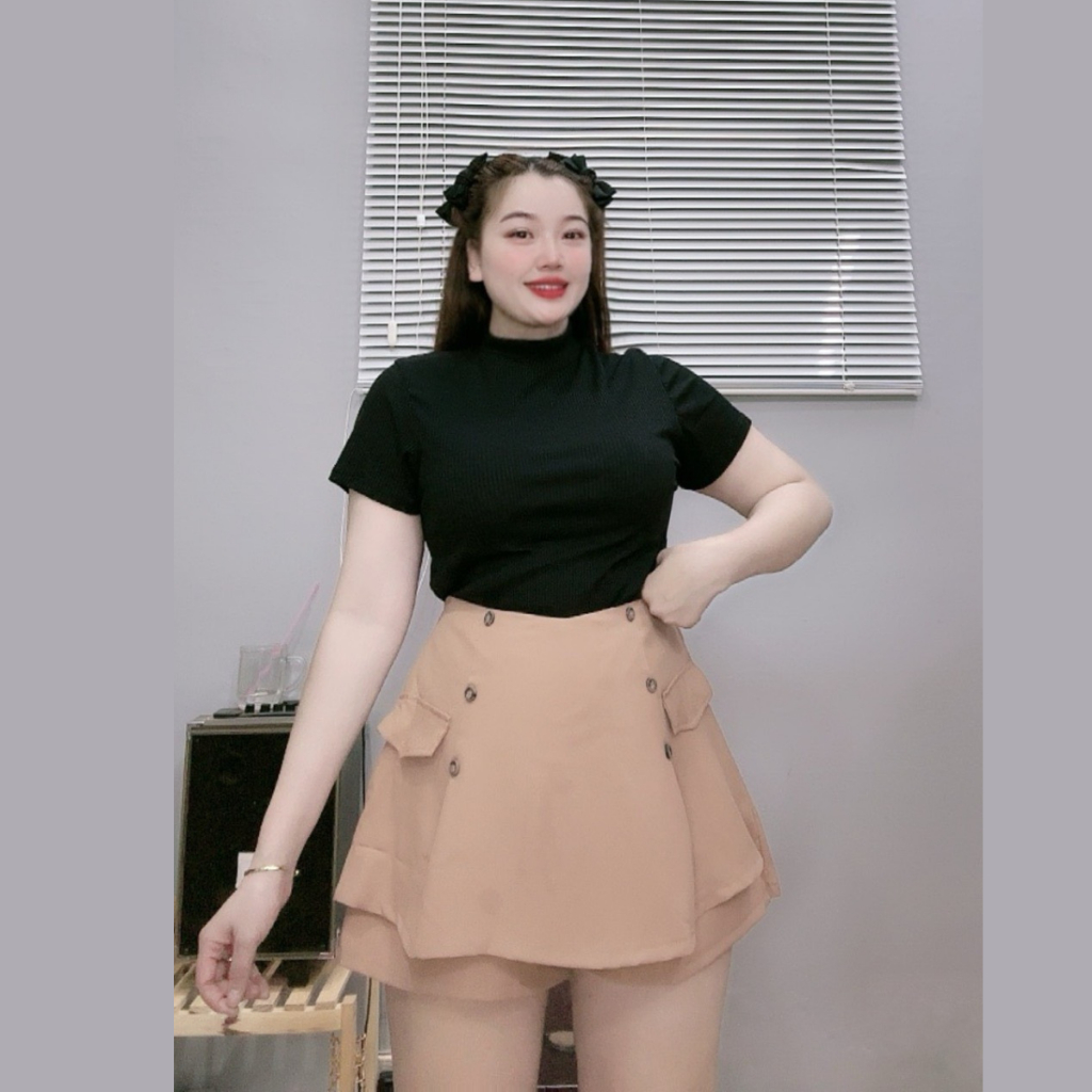Quần Váy Bigsize Nữ Lưng Thun Cao Giãn Mềm Mại Dễ Mặc Cho Các Nàng Chubby GVN