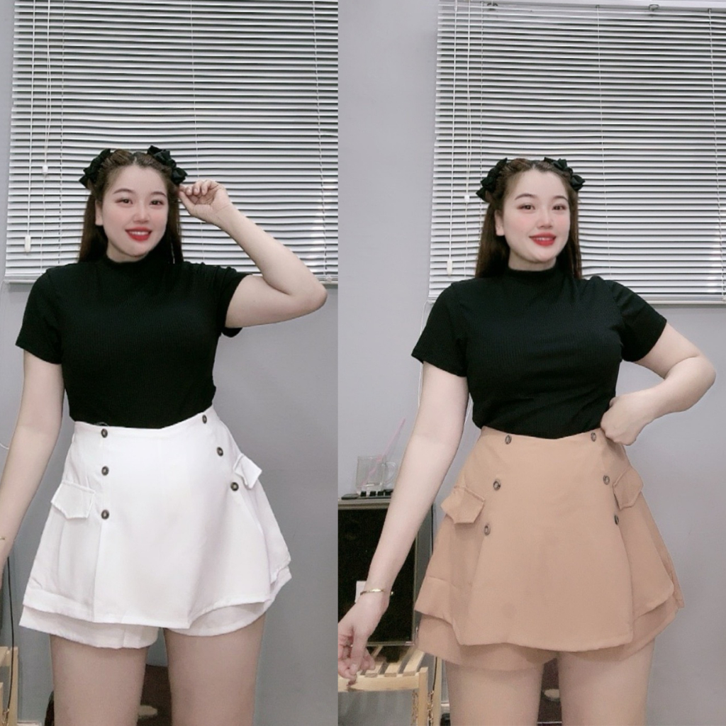 Quần Váy Bigsize Nữ Lưng Thun Cao Giãn Mềm Mại Dễ Mặc Cho Các Nàng Chubby GVN
