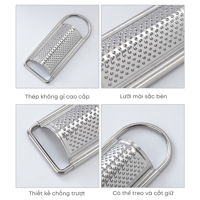 Dụng Cụ Bào Tỏi Chanh Gừng Wasibi Inox KOOBEE Mài Nghiền Mịn Củ Quả Vắt Nước Chuyên Dụng| 063