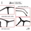 Mắt kính Unisex thời trang HONY - Gọng kính vuông acetate phong cách A7011