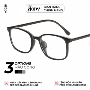 Mắt kính Unisex thời trang HONY - Gọng kính form tròn cổ điển A7028