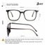 Mắt kính Unisex thời trang HONY - Gọng kính vuông acetate phong cách A7011