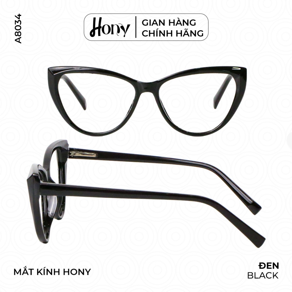 Mắt kính Nữ thời trang HONY - Gọng kính mắt mèo form lớn cá tính A8034