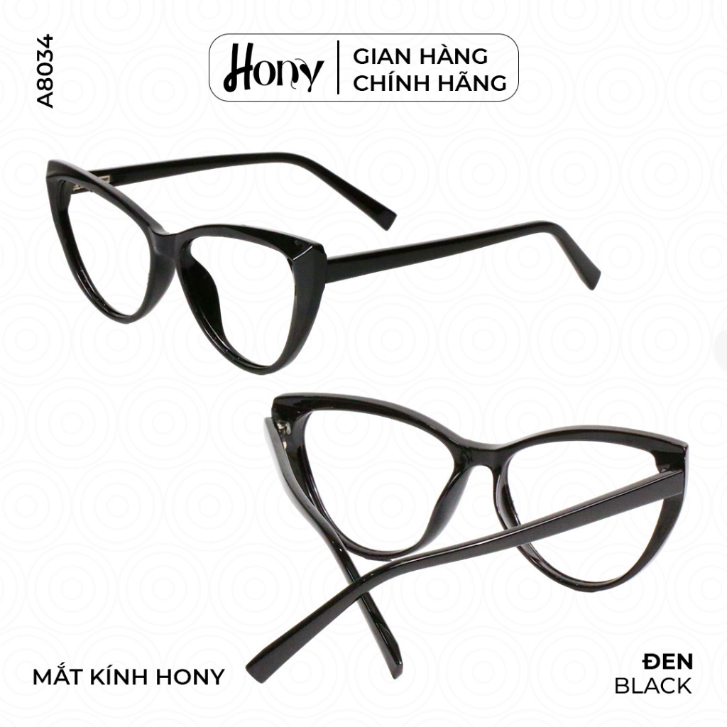 Mắt kính Nữ thời trang HONY - Gọng kính mắt mèo form lớn cá tính A8034