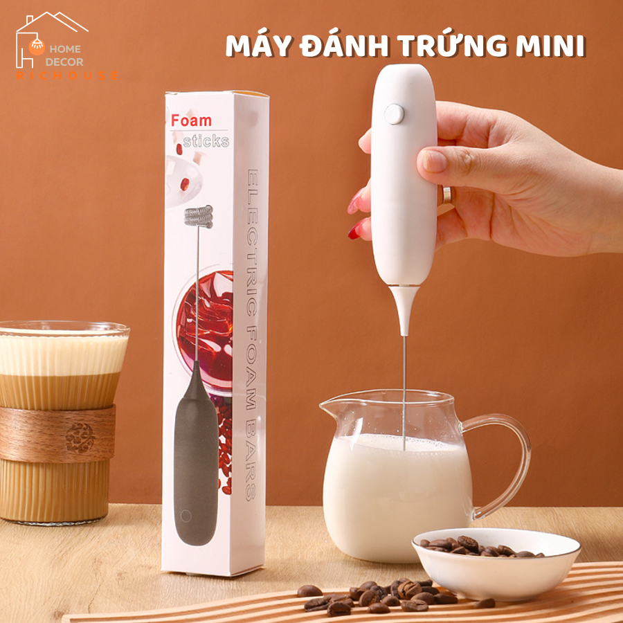 Máy Đánh Trứng Mini ABS, Máy Tạo Bọt Cafe Cầm Tay Cao Cấp